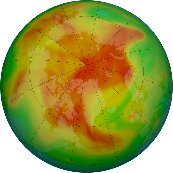 Arctic ozone map for 22 April 2014